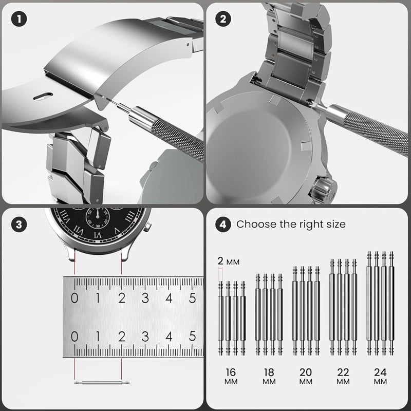 WristFix Watch Repair Kit | Precision Stainless Steel Tools for Battery Replacement and Band Adjustments 5