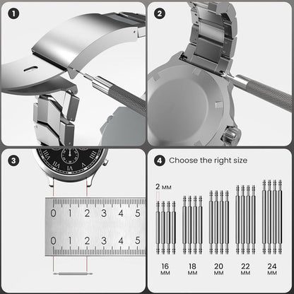 WristFix Watch Repair Kit | Precision Stainless Steel Tools for Battery Replacement and Band Adjustments 5