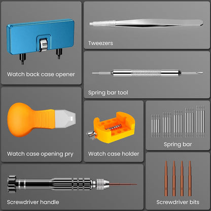 WristFix Watch Repair Kit | Precision Stainless Steel Tools for Battery Replacement and Band Adjustments 7