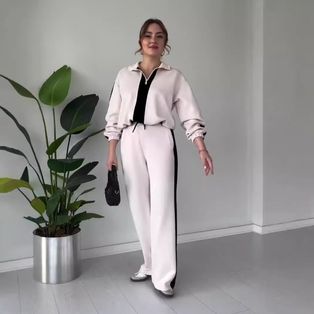 Completo con Zip e Rever Lara | Design Chic a Blocchi di Colore