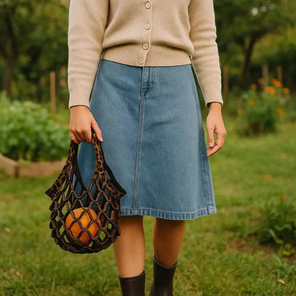 Zest Leather Tote Bag | Foldable, Lightweight 5