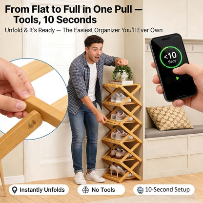 Zesty Bamboo Rack | 9-Tier Vertical Organizer 1