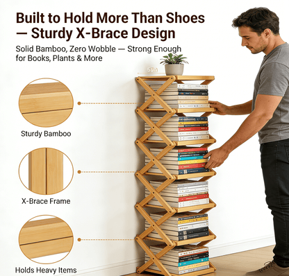 Zesty Bamboo Rack | 9-Tier Vertical Organizer 3