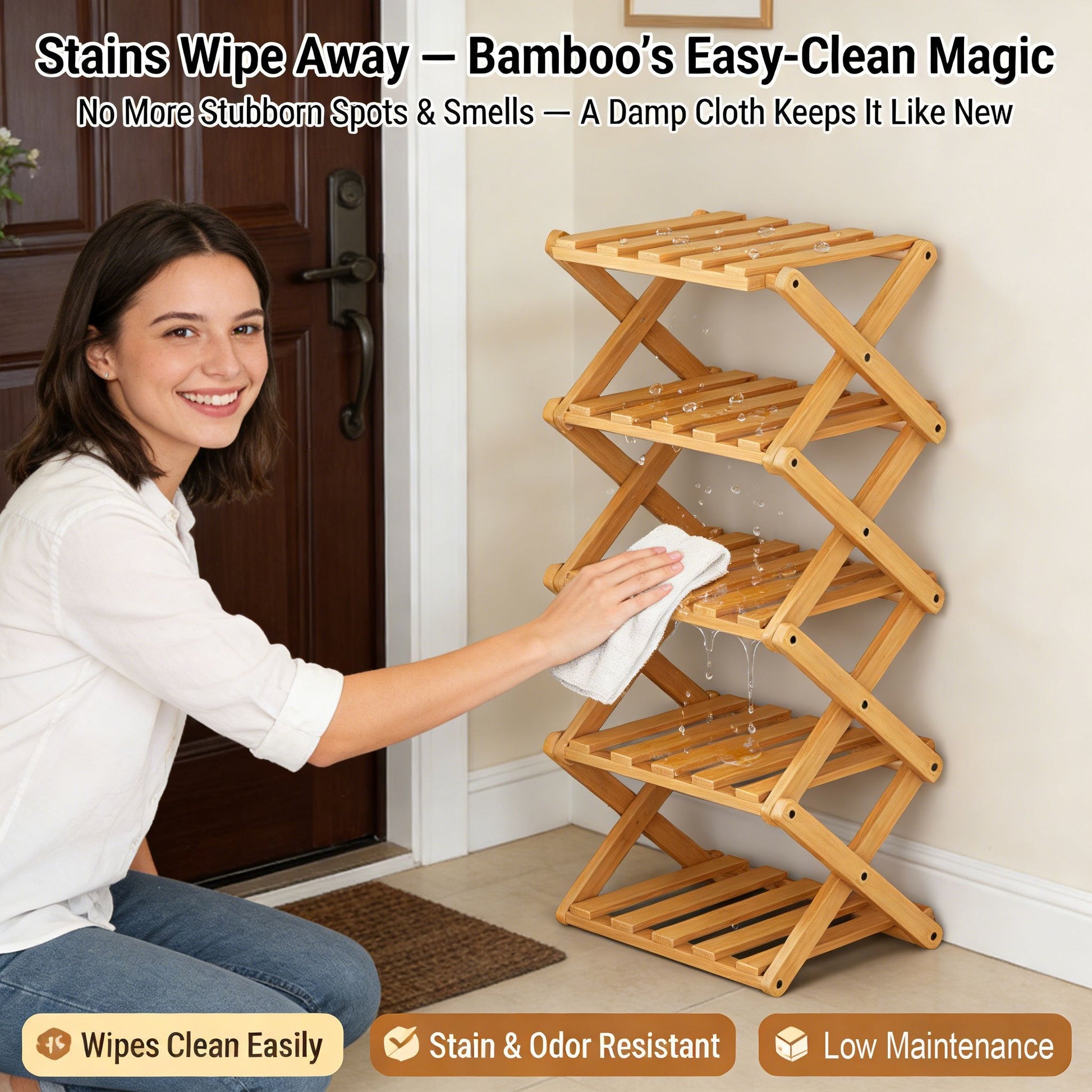 Zesty Bamboo Rack | 9-Tier Vertical Organizer 4