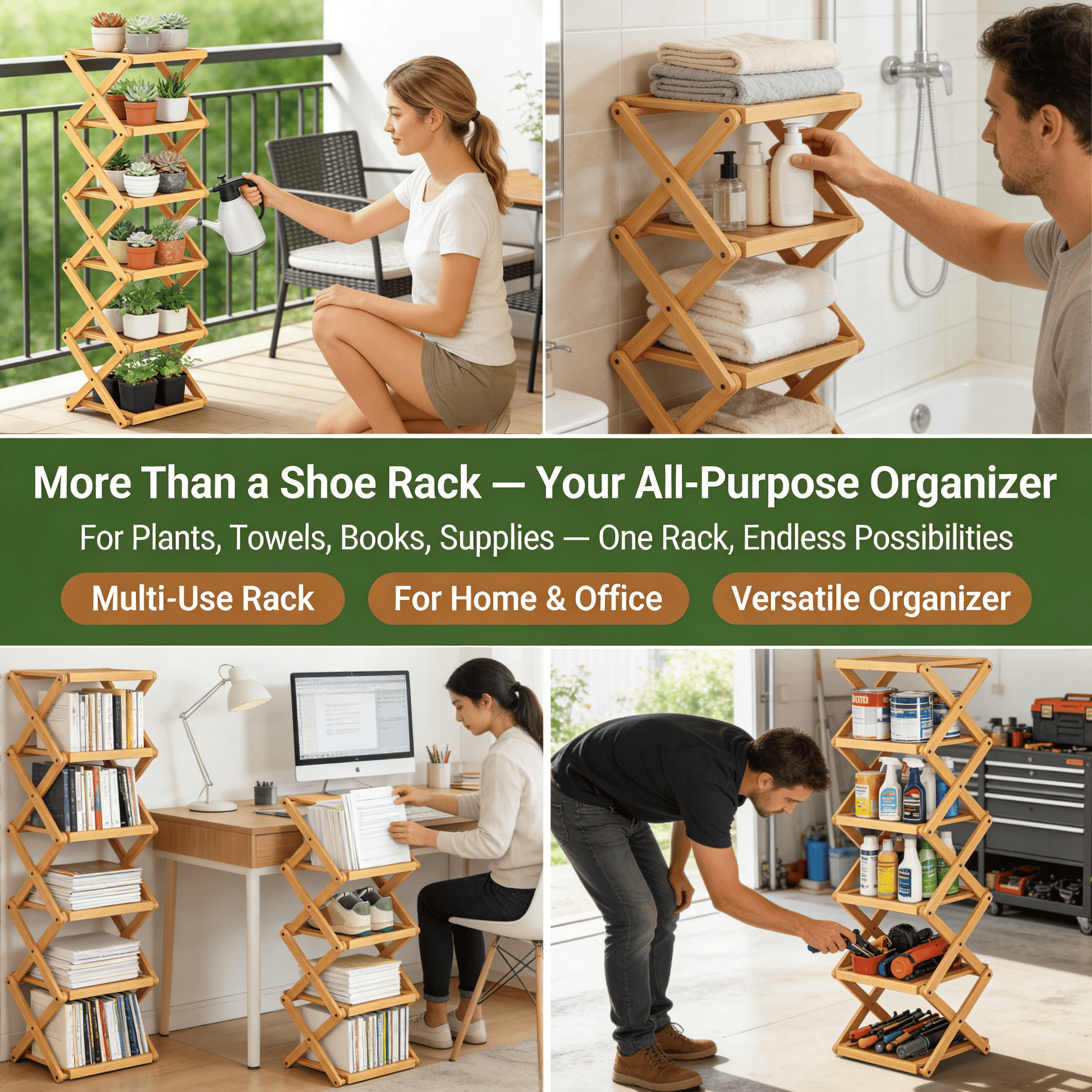 Zesty Bamboo Rack | 9-Tier Vertical Organizer 5