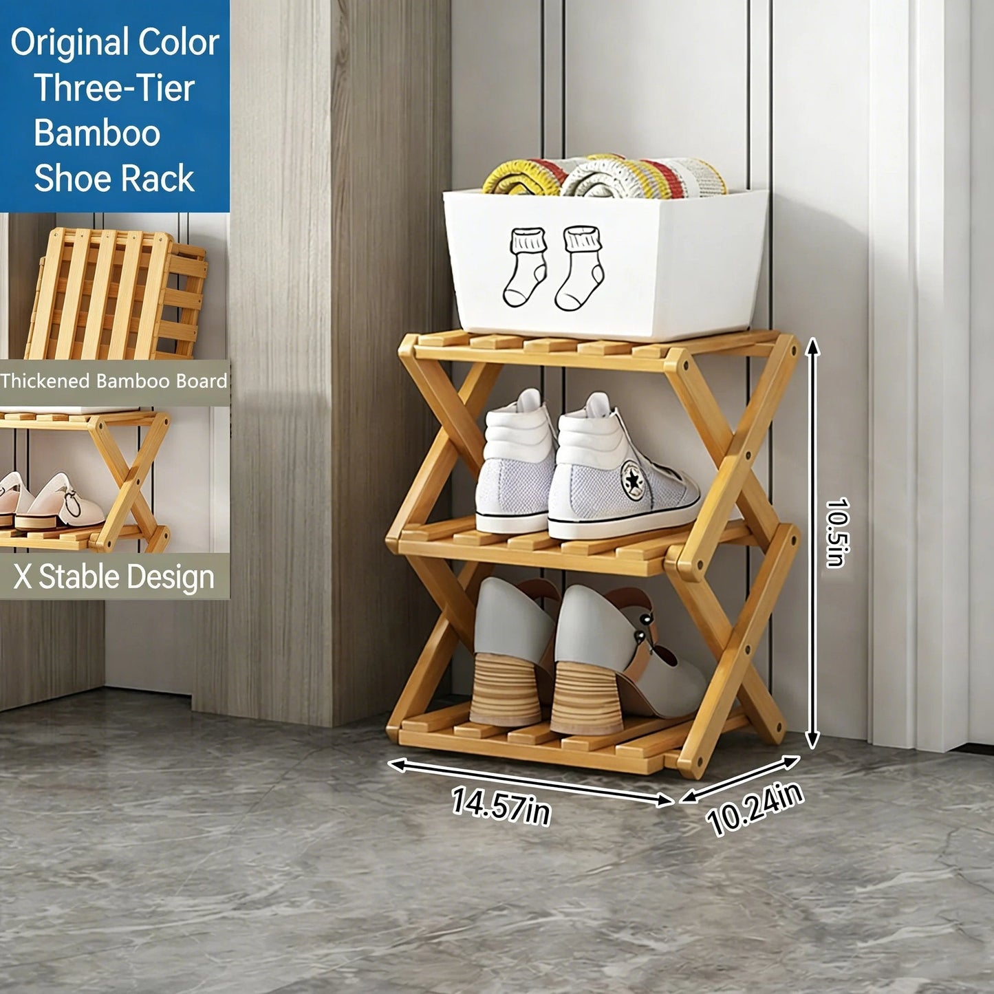 Zesty Bamboo Rack | 9-Tier Vertical Organizer 8