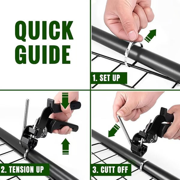 Zeta Zip Tie Gun Kit | Professional Stainless Steel, Metal Tool with 100 Cable Ties 5