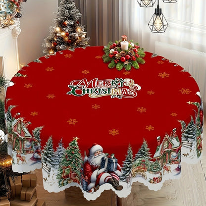 Sarellyn — Festive Christmas Tablecloth with Durable Polyester Fabric