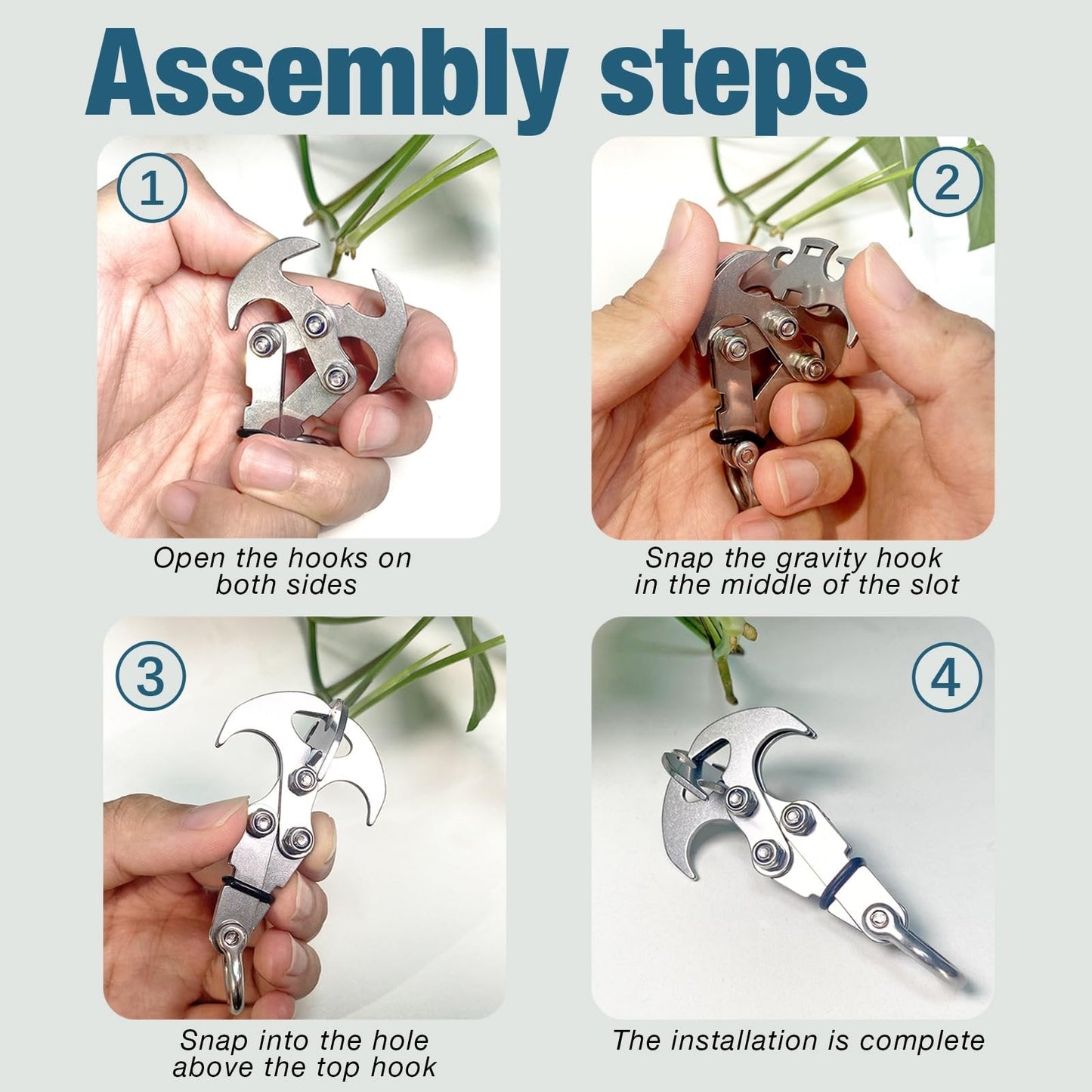 Zyntek Multifunctional Stainless Steel Outdoor Carabiner Hook