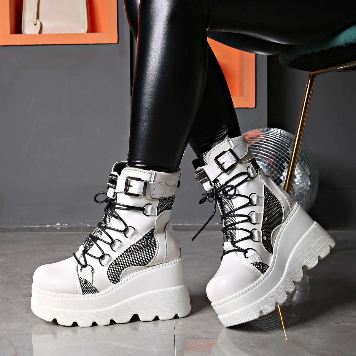 Levara — Gothic Chunky Platform Boots with Buckle Accents