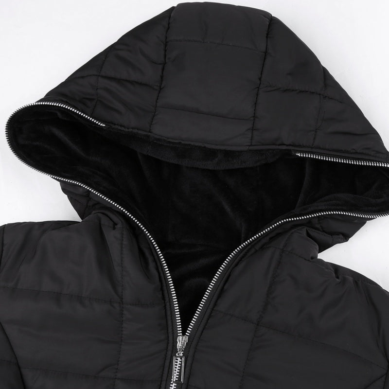 🔥❄️HEISSER VERKAUF 51%🧥 Wexlora Damen Kapuzen-Mid-Length Wintermantel mit Plüschfutter