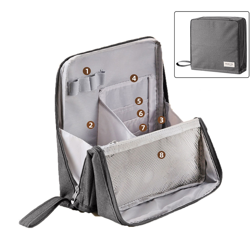 Elara — Travel Makeup Bag with Spacious Organized Compartments