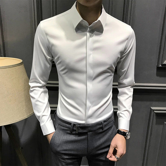 Camicia da Uomo Zylox Senza Pieghe con Bottoni