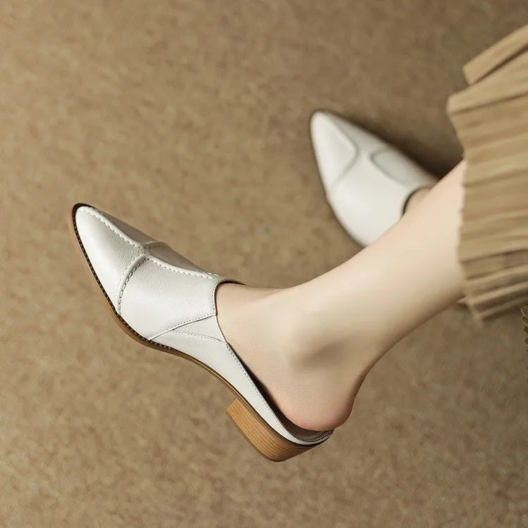 Rovano — Saboturi slip-on din piele cu detalii cusute manual