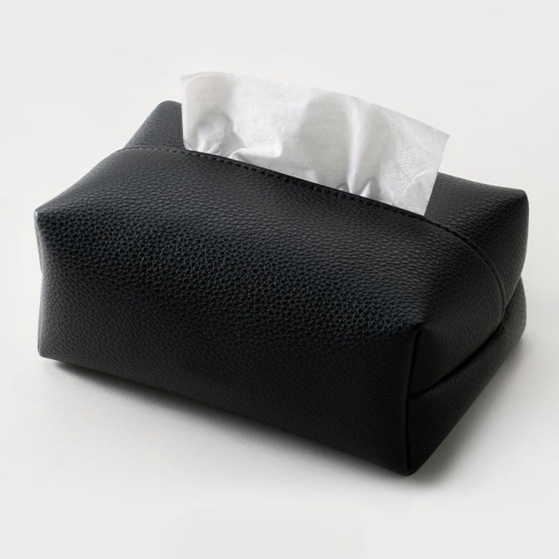 Savren — Pebbled Faux Leather Tissue Holder with Sleek Design