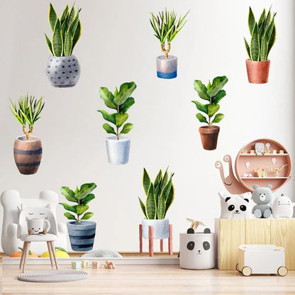 Thryvo 3D Green Plant Wall Sticker