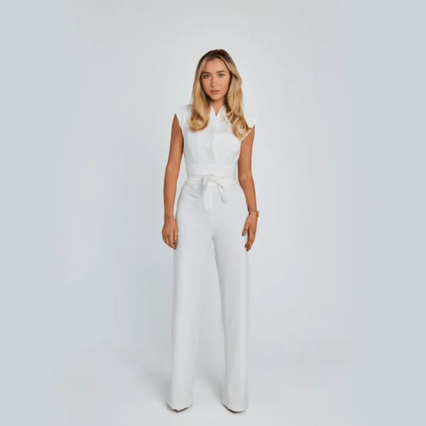 Women's Sleeveless Wide-Leg Jumpsuit