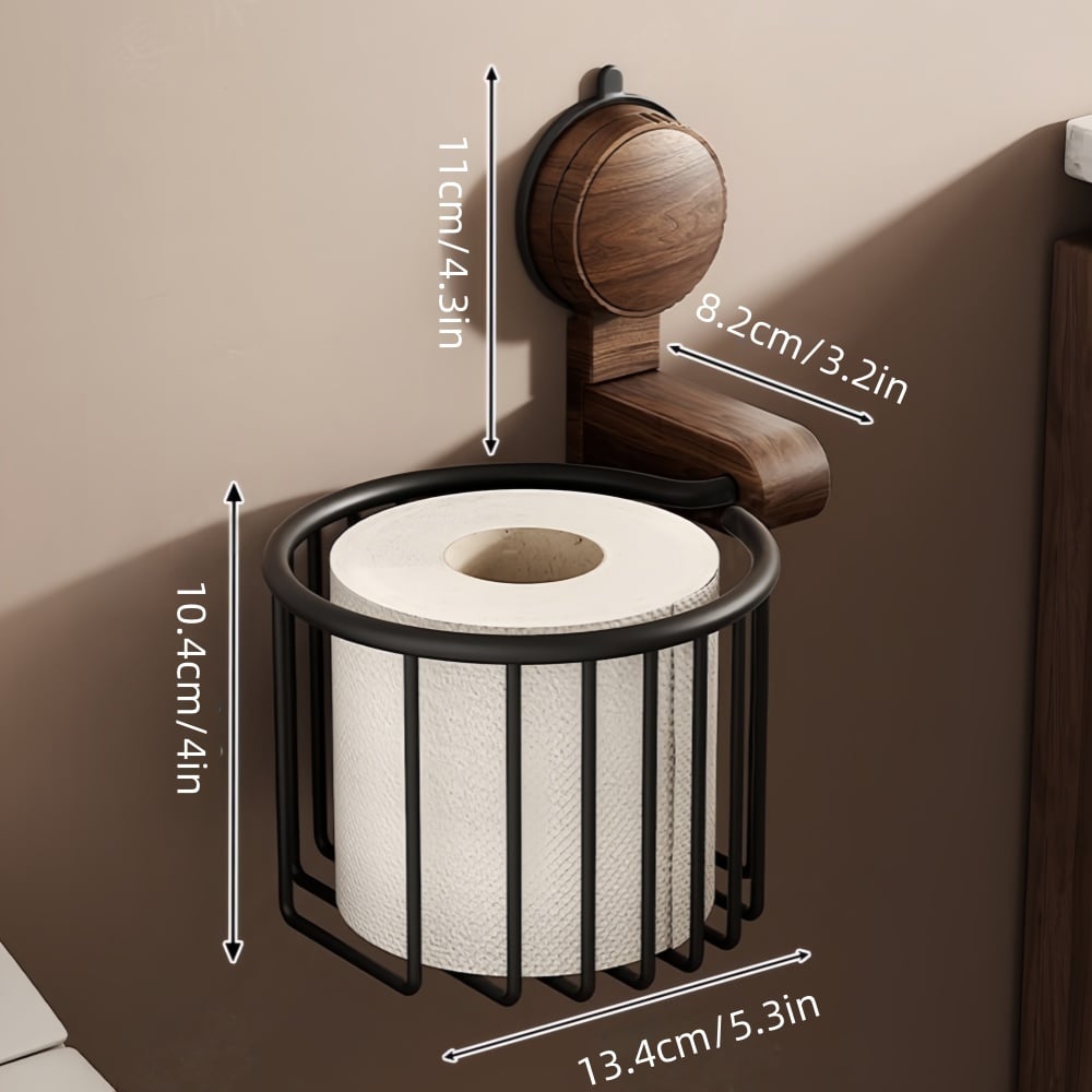 Walnut Wood Toilet Paper Holder™ — Pidä rullasi kuivina, raikkaina ja homeettomina vaivattomalla eleganssilla