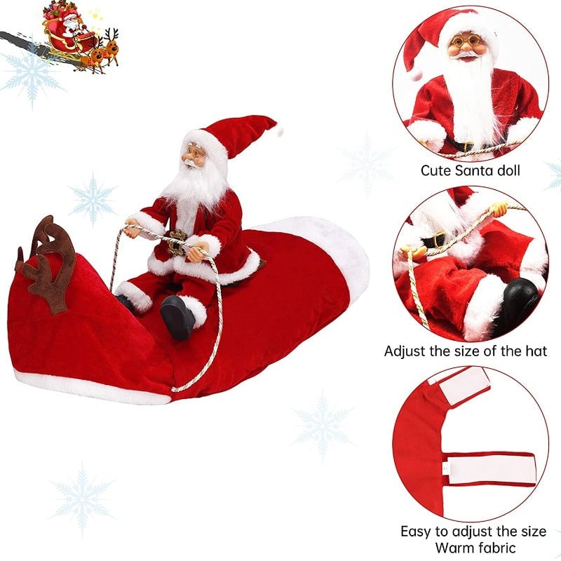 Fydro — Fantasia de Cachorro de Natal Macia com Ajuste Regulável