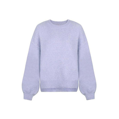 Elara Sweater — Women’s Drop Shoulder Knit Top with Split Hem