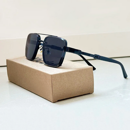 Kaelen — Gold Titanium Retro Sunglasses with UV400 Protection