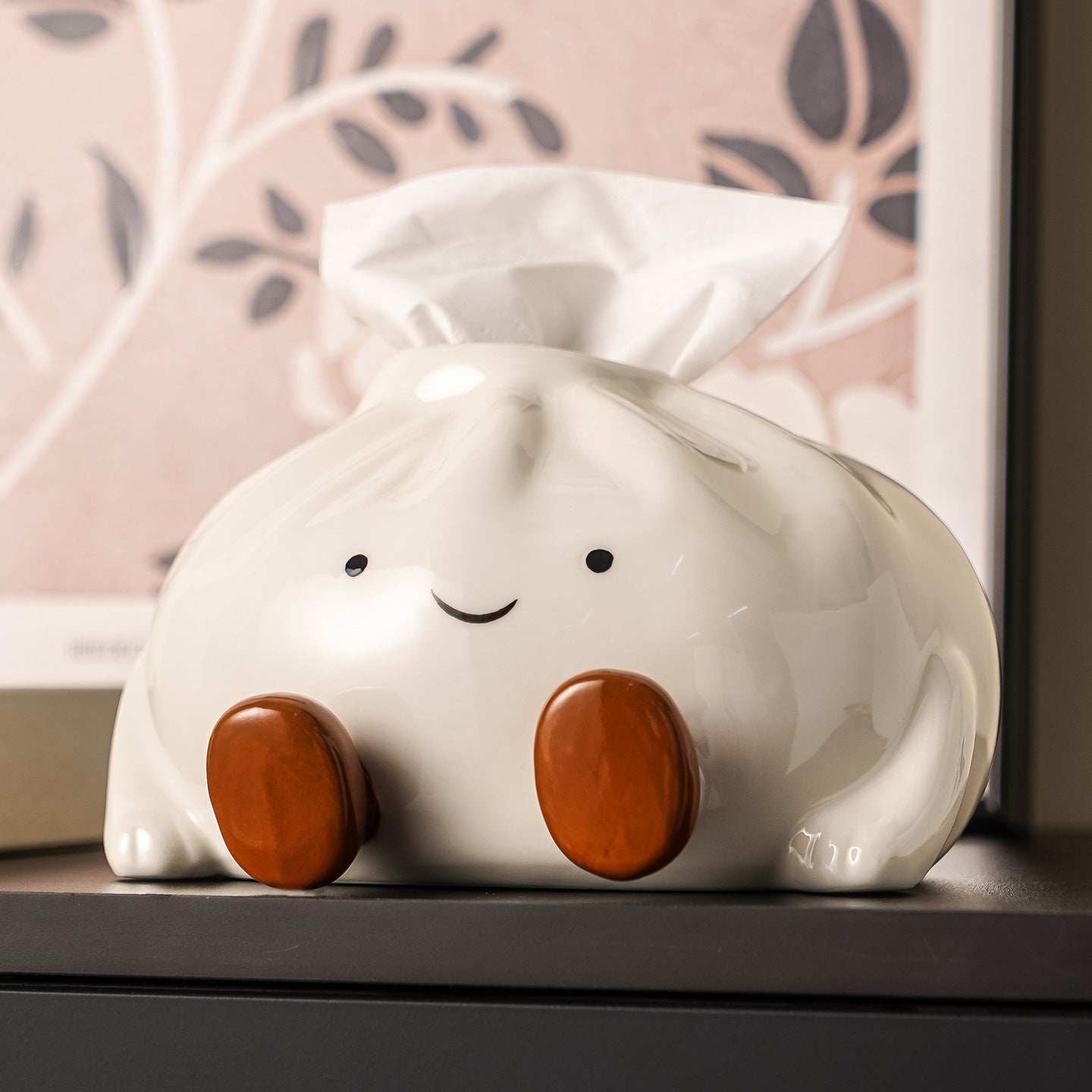 Lumo — Ceramic Dumpling Tissue Holder with Playful Design