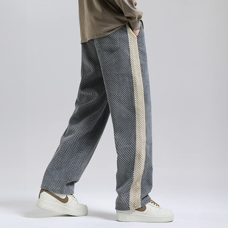 Rylan — Pantaloni jogger in velluto a coste a maglia waffle con vita regolabile