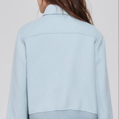 Liora Wool Jacket — Cropped Tailored Wool Coat with Structured Fit