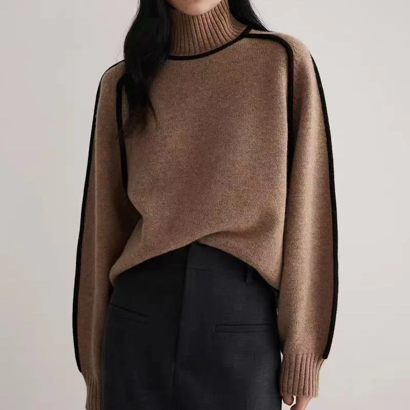 Liora — Lightweight Turtleneck Sweater with Loose Fit for Layering