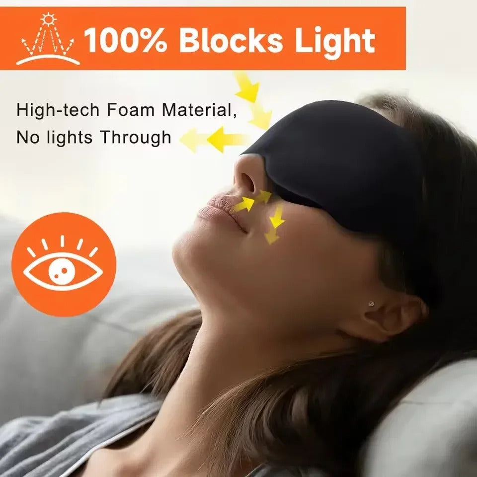 Maschera per Dormire Velora — Maschera Oculare Contornata 3D per un Riposo Confortevole e a Prova di Luce