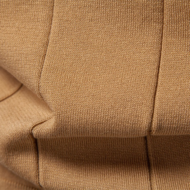 Lurence — Herren Stretch Viskose Polohemd mit Strickstruktur und Reißverschluss