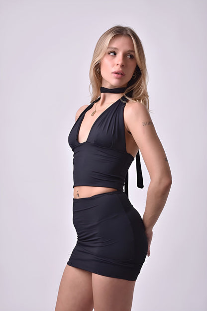 Liora — Damen Zweiteiler aus Polyamid mit verstellbarem, kurzem Top