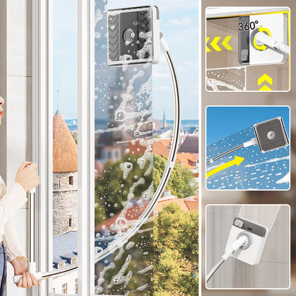Solenis — Extendable Window Cleaner with Durable Sponge Head