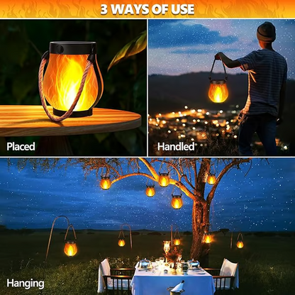 Dancing Flame Solar Lantern™ — Bring Warm, Flickering Magic Anywhere Outdoors