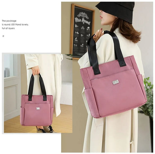 🔥Large Capacity Water Repellent Multi Pocket Nylon Shoulder Bag