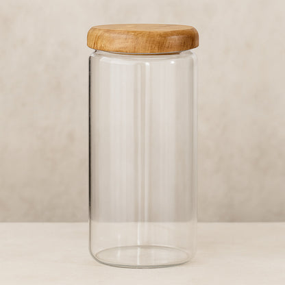 Acacia Glass Kitchen Storage Jar Set™ — Turn Your Pantry Into a Fresh, Elegant Sanctuary Every Day