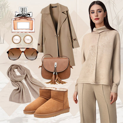 🔥Zeitlich begrenztes Angebot-Damen Lässiges Lockeres Strick 2-Teiliges Set