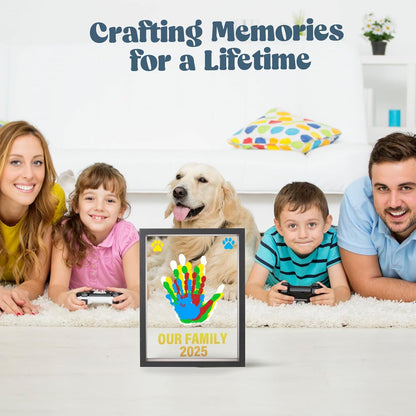 Zestaw Lunova Family Handprint — Nietoksyczny zestaw akrylowy dla 8 osób