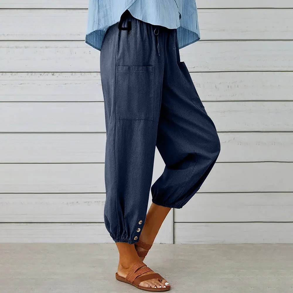 Kairo — Lightweight Cotton-Linen Pants with Elastic Waistband