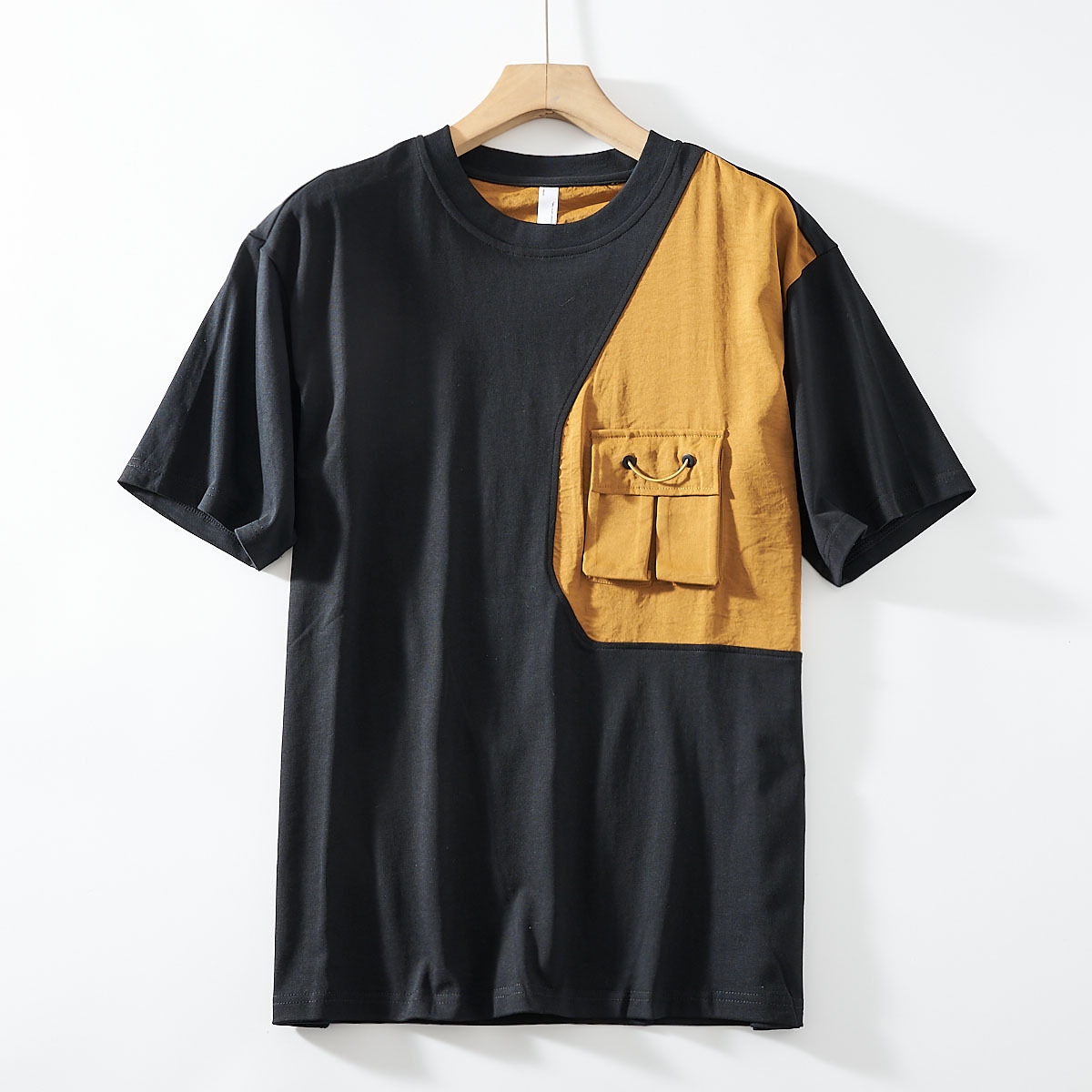 Vextro — Artistic Cotton Jersey Shirt with Modernist Color Blocks
