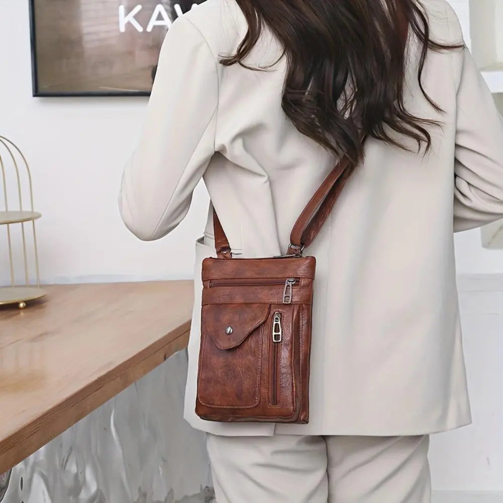 Nola Vintage Crossbody Bag — Kompakte Designer-Umhängetasche mit verstellbarem Riemen