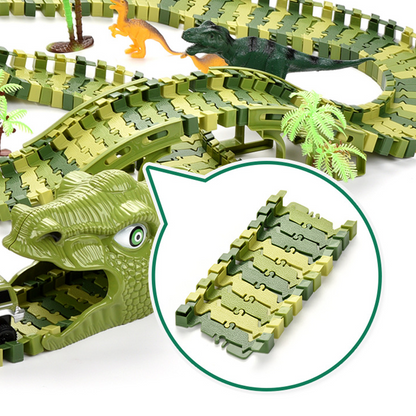 DinoRift — Interactive Dinosaur Track Toy Set with Battery-Powered Car