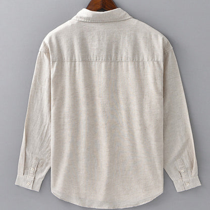 Corbin — Camisa de Linho Respirável com Caimento Relaxado e Bolso no Peito
