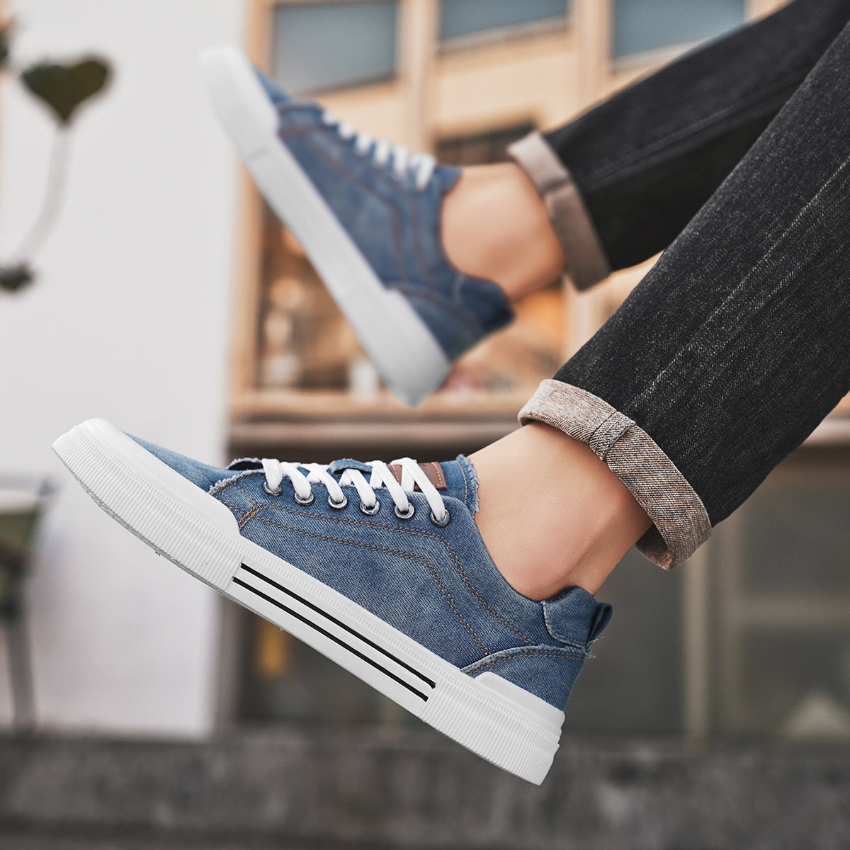 Veltono — Adidași ortopedici din denim cu tălpi cu amortizare