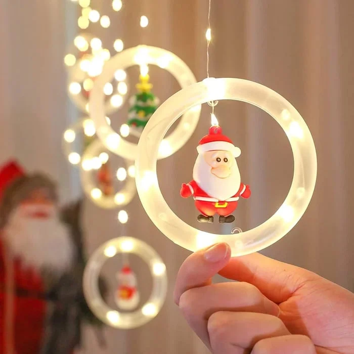 Lumora Santa Glow — Guirlande lumineuse LED de Noël avec boules 3D festives