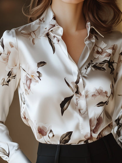 LumiVeil™ Satin Blouses — Glide Into Flawless Confidence and Unstoppable Style All Day Long