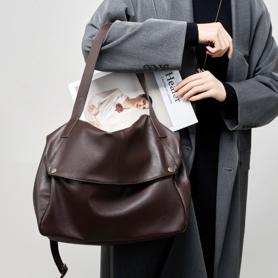 Elara — Women's Genuine Leather Tote Bag with Spacious Design