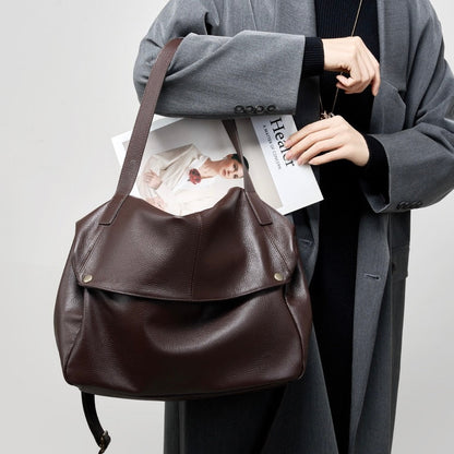 Elara — Women's Genuine Leather Tote Bag with Spacious Design