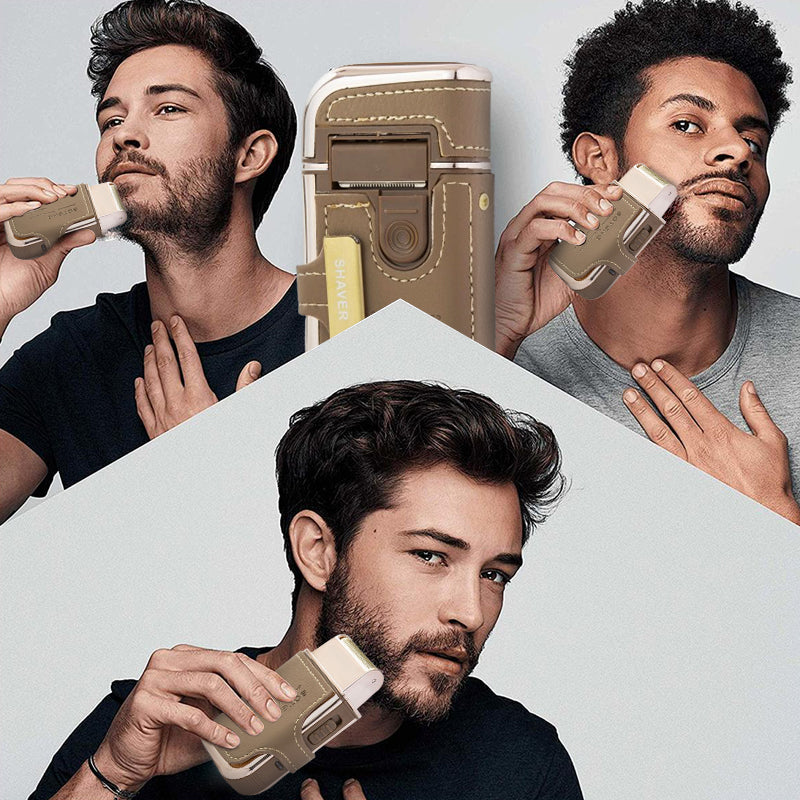 Velaro — Portable 2-in-1 Electric Shaver with Built-In Mirror