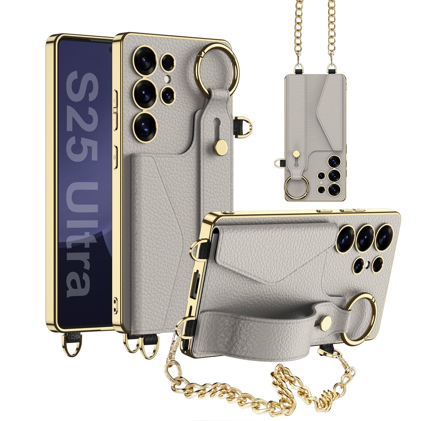 LuxGrip™ All-in-One Leren Telefoonhoesje